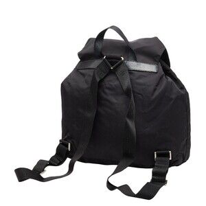 Prada Plate Black Backpack Nylon Triangle Logo